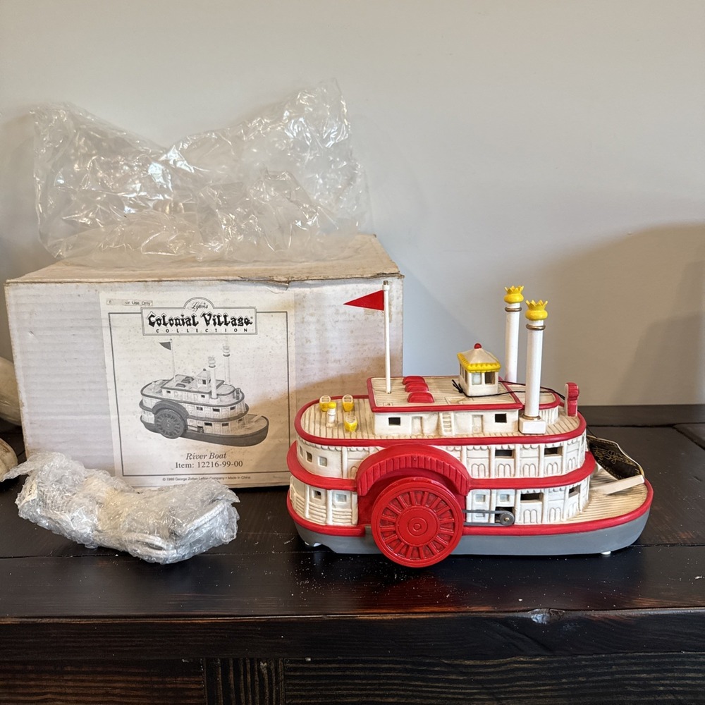 VERY RARE LEFTON COLONIAL VILLAGE 12216 RIVERBOAT 1999